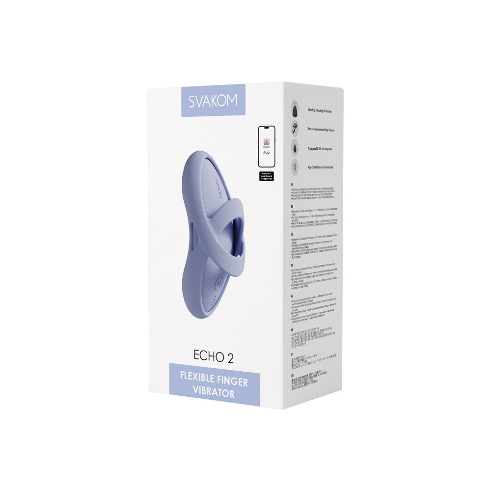 Echo 2 Finger Vibrator Blue