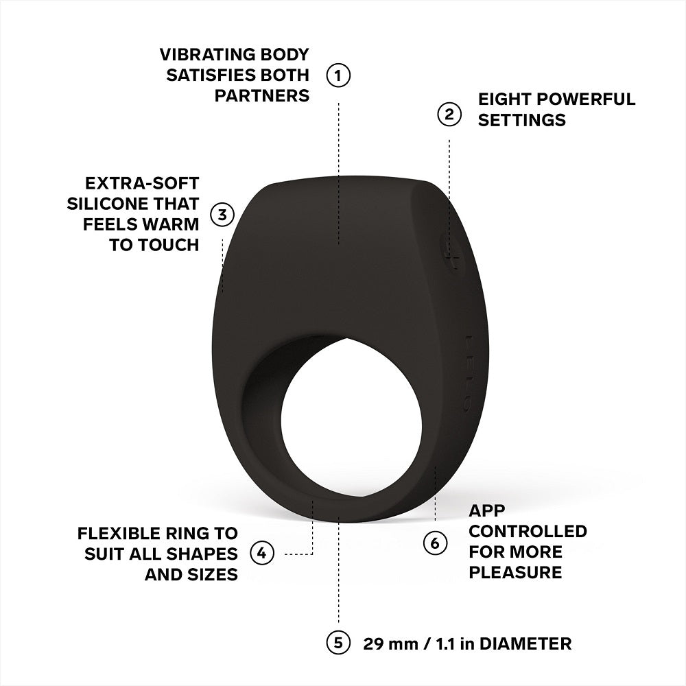Tor 3 App Controlled Cock Ring Black