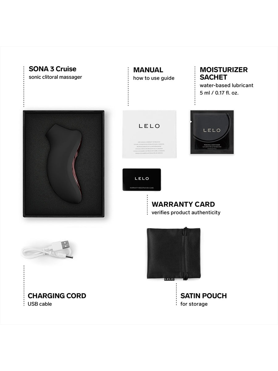 LELO Sona 3 Cruise black sonic wave clitoral massager luxury intimate toy_03