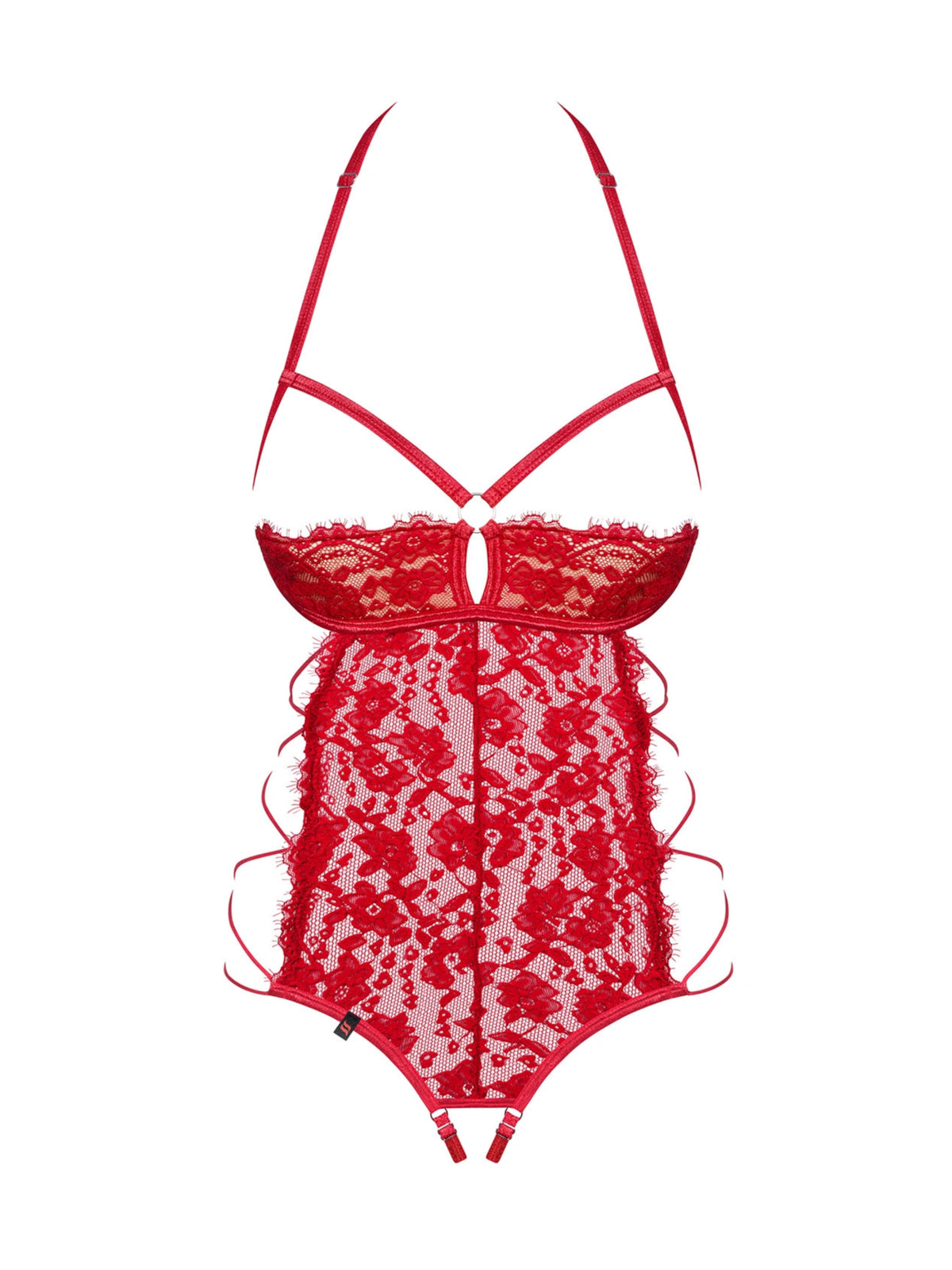 Rediosa Red Crotchless Teddy