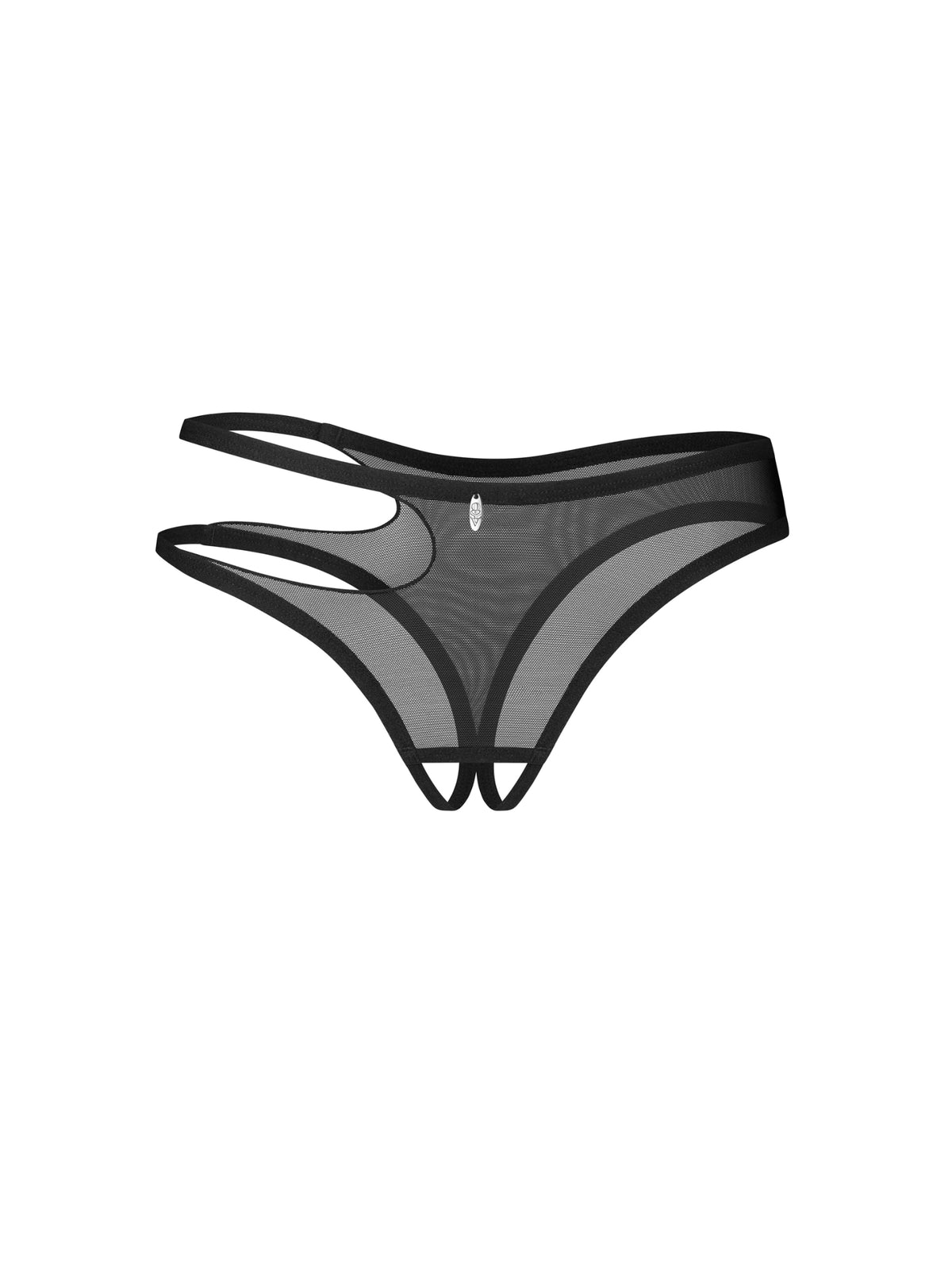 Saturis Crotchless Thong with Cutout