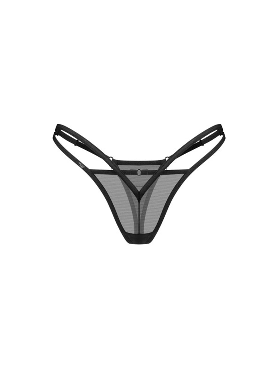 Sibilie Black Minimalistic Thong