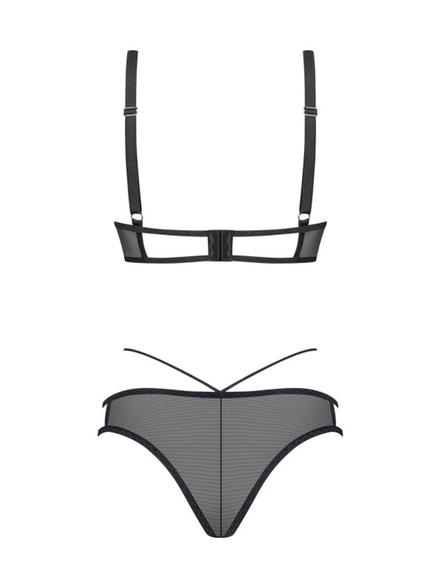 Vila Blanes 2 Pieces Lingerie Set - Black